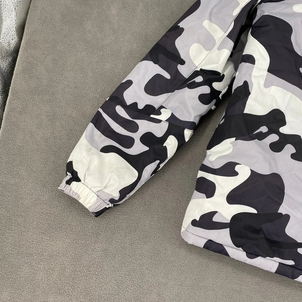 Keevoom Boys Camo Ski Jacket Grey Black Fleece Lined Waterproof Size 10-12